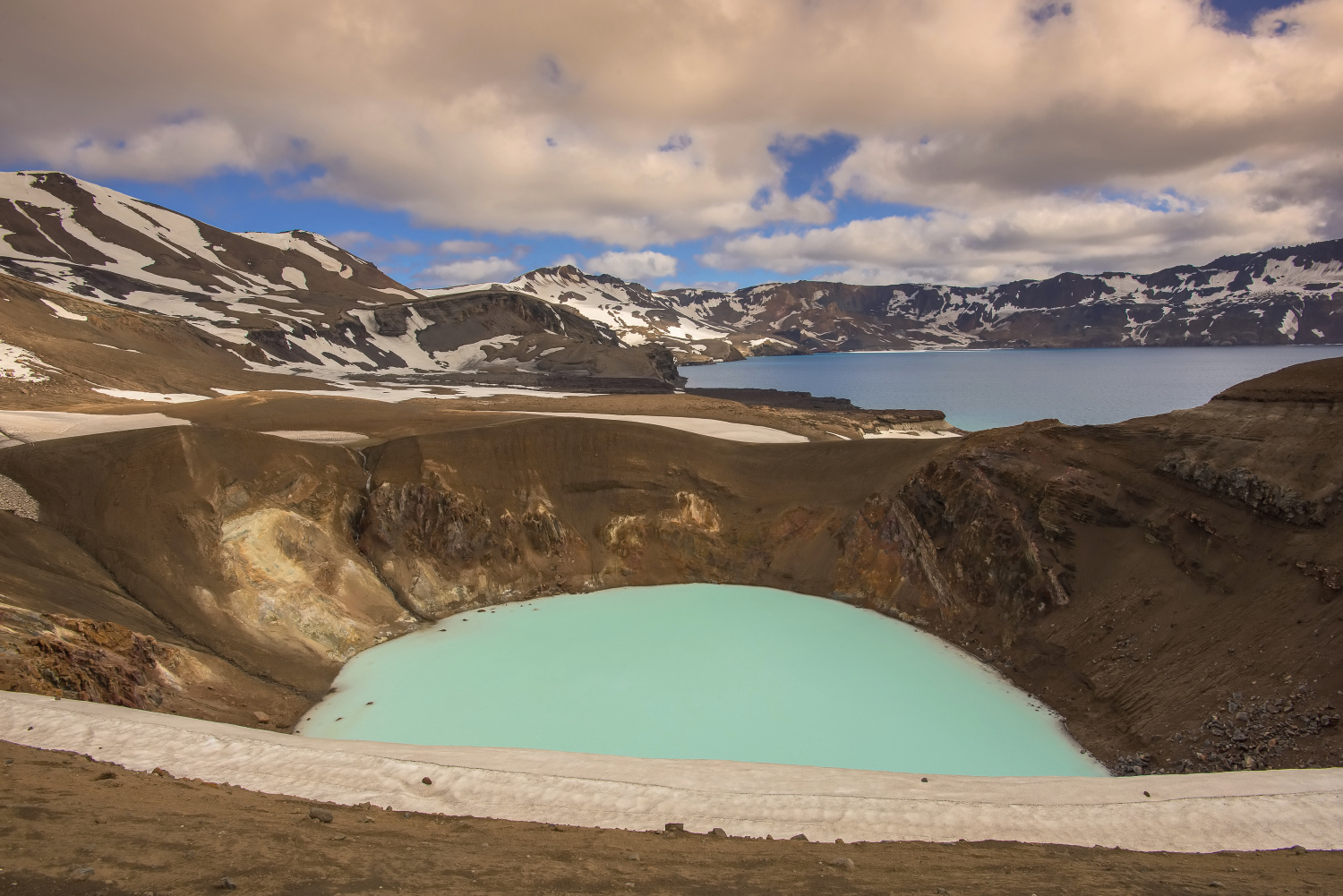 Askja is the volcanic crater in Iceland