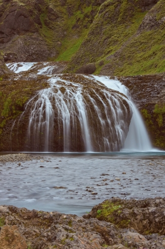 The Stjórnarfoss Waterfall (Iceland)