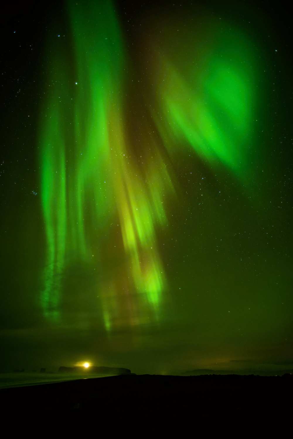 Vik beach (Iceland) The northern lights