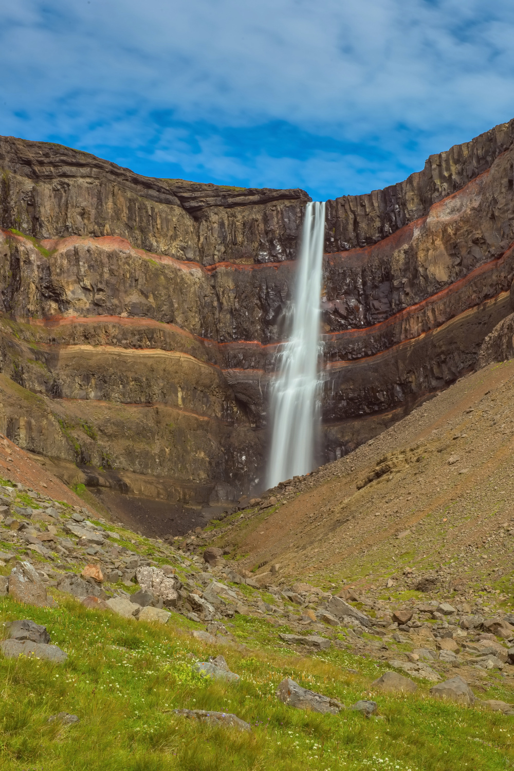 Hengifoss is the third highest waterfall in Iceland