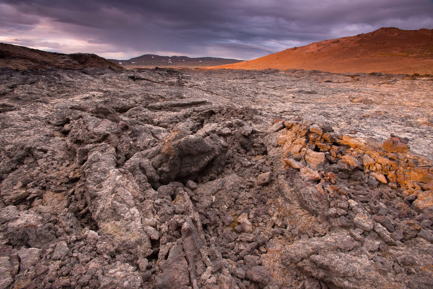 The Krafla is volcanic area in Iceland