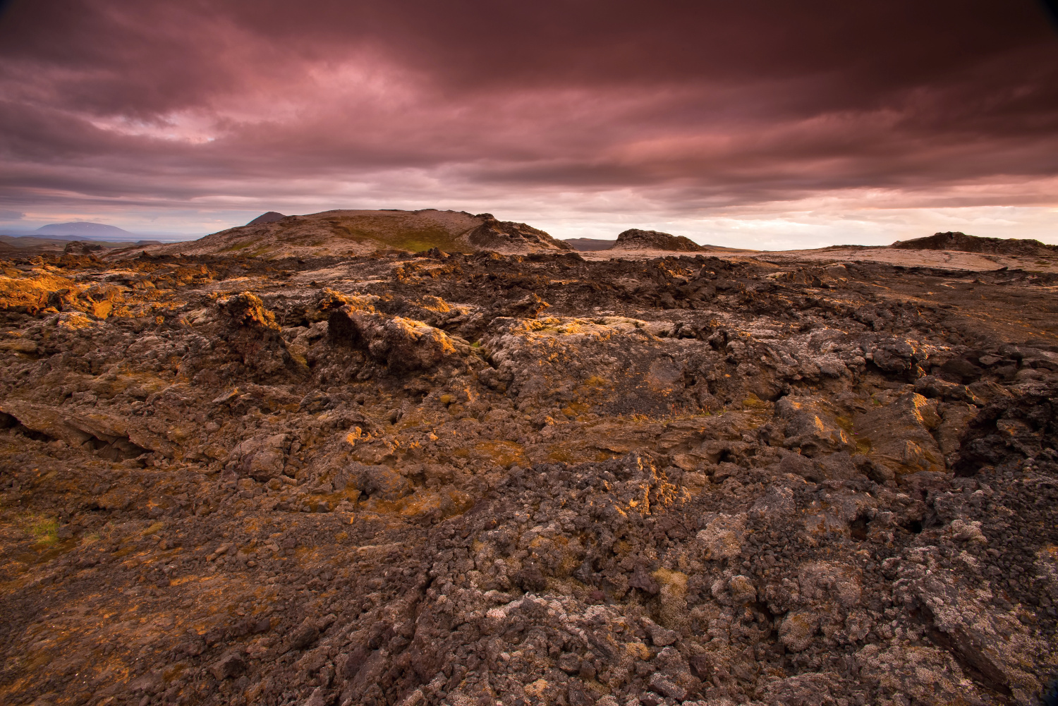 The Krafla is volcanic area in Iceland