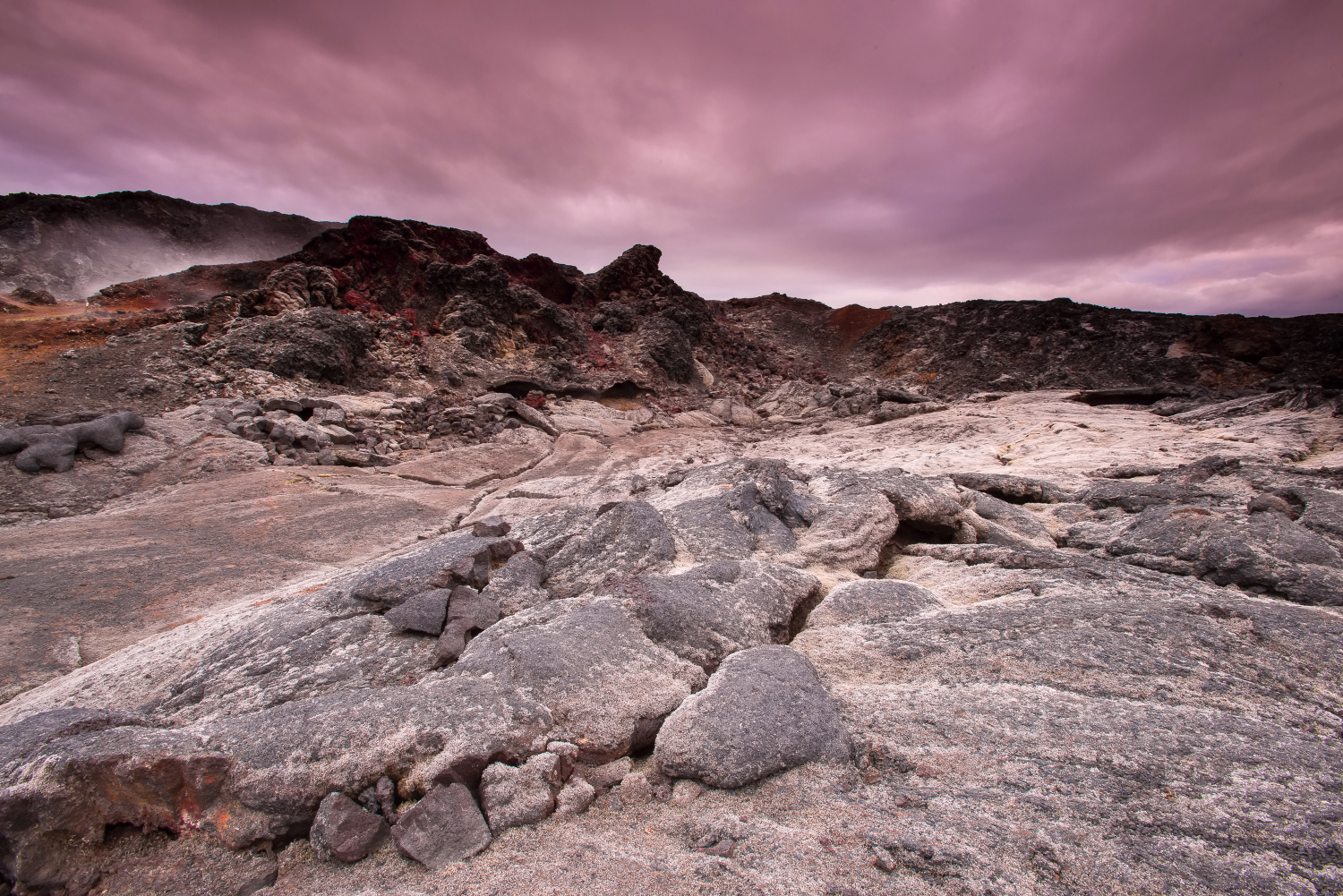 The Krafla is volcanic area in Iceland