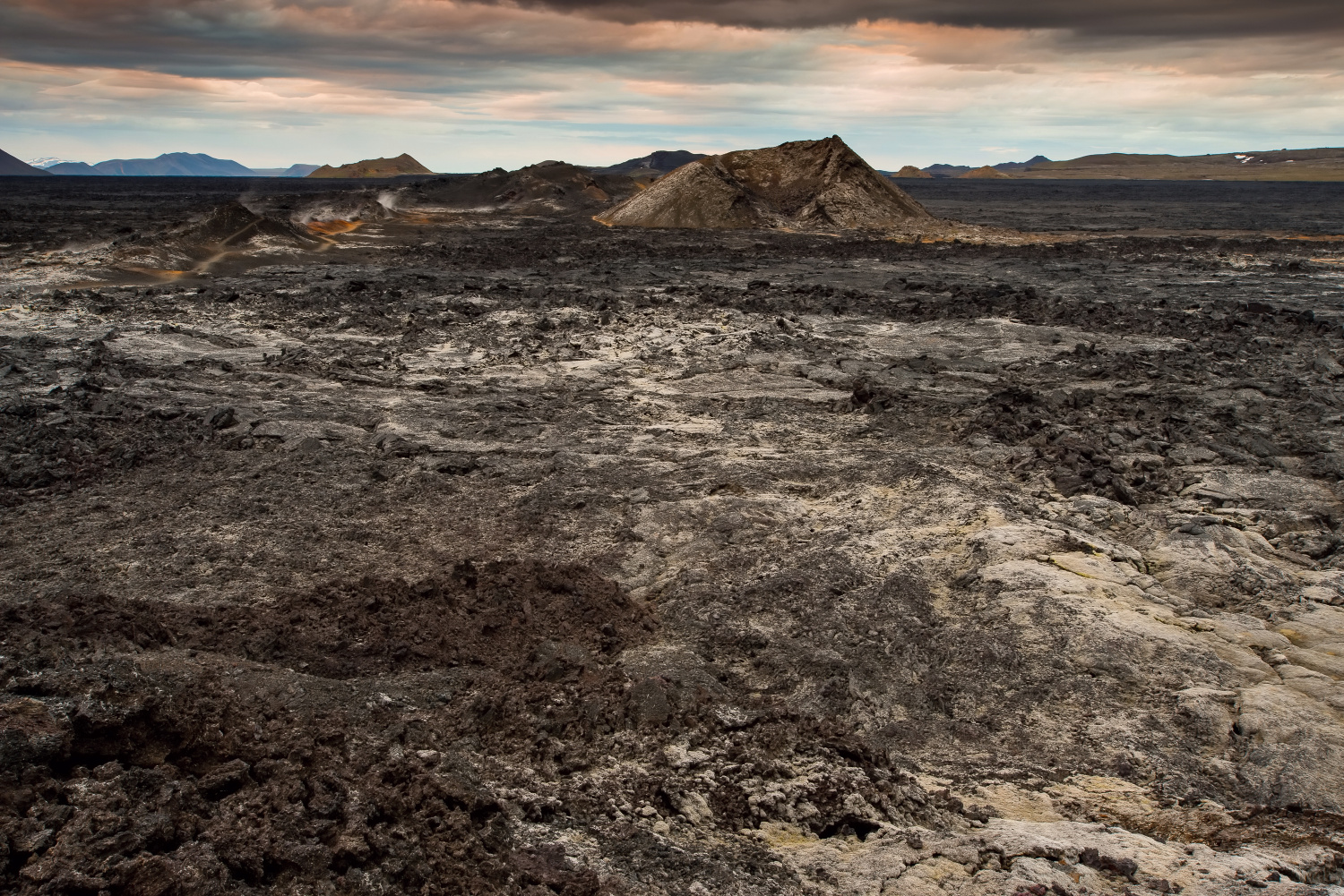 The Krafla is volcanic area in Iceland