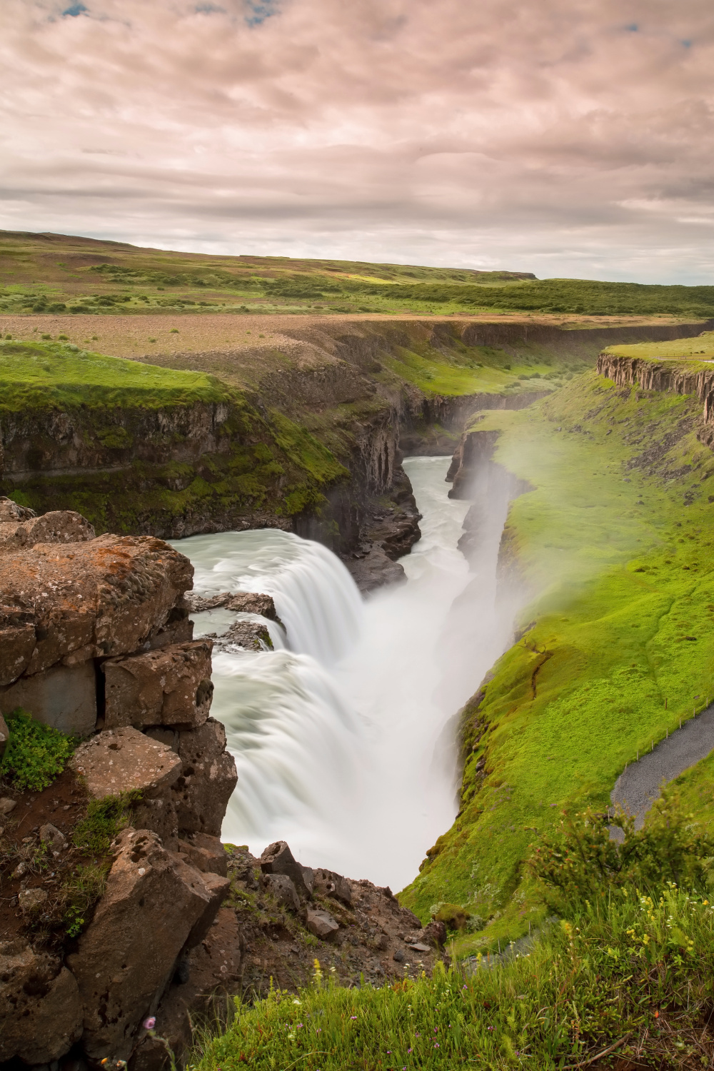 The Gullfoss Waterfall (Iceland)
