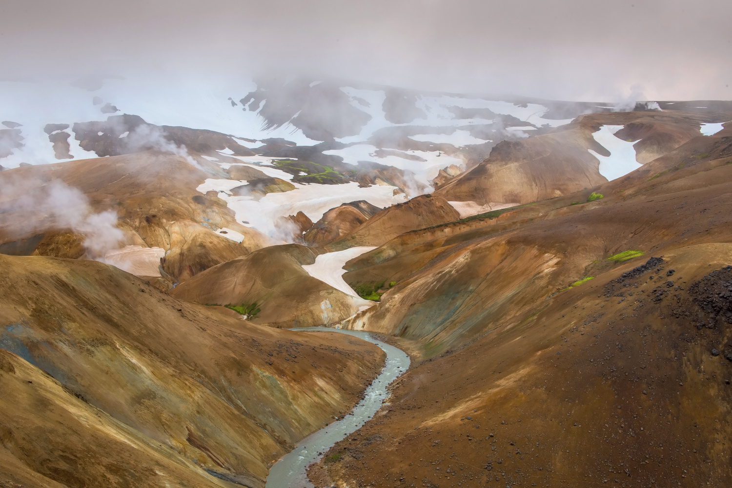 Kerlingarfjoll is part of a large tuya volcano system in Iceland