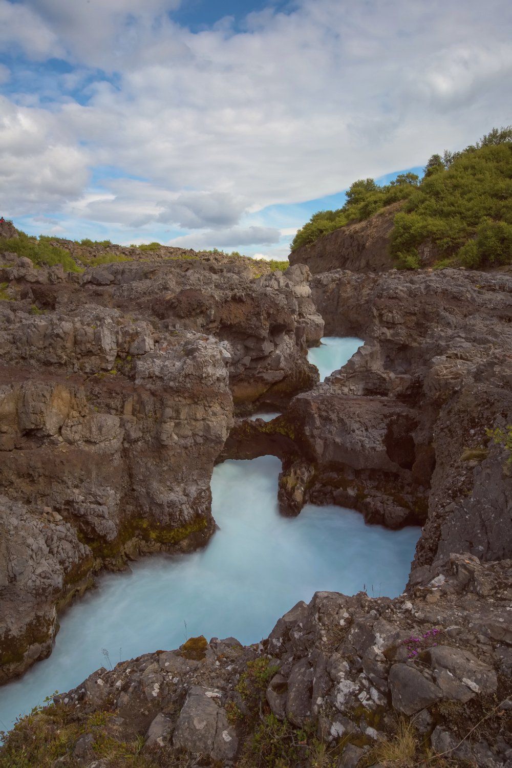 The Barnafoss waterfall (Iceland)