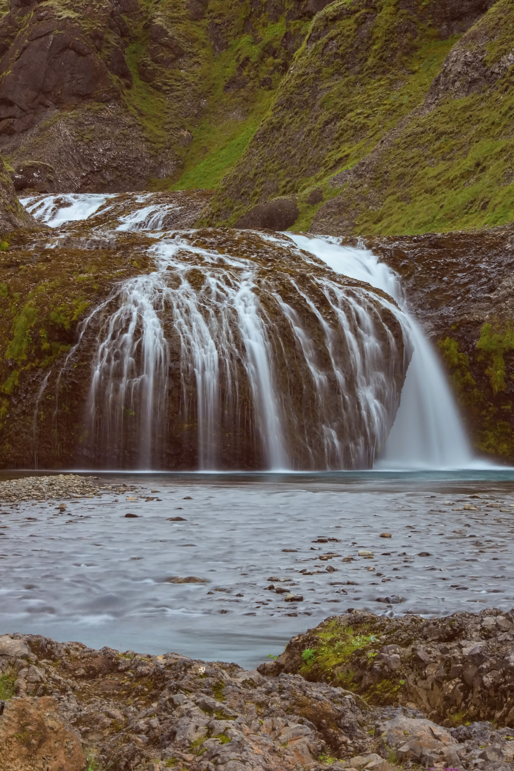 The Stjórnarfoss Waterfall (Iceland)