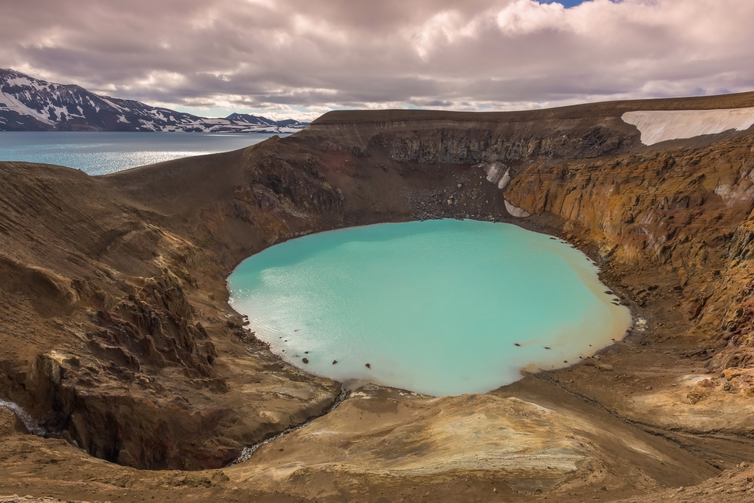 Askja is the volcanic crater in Iceland