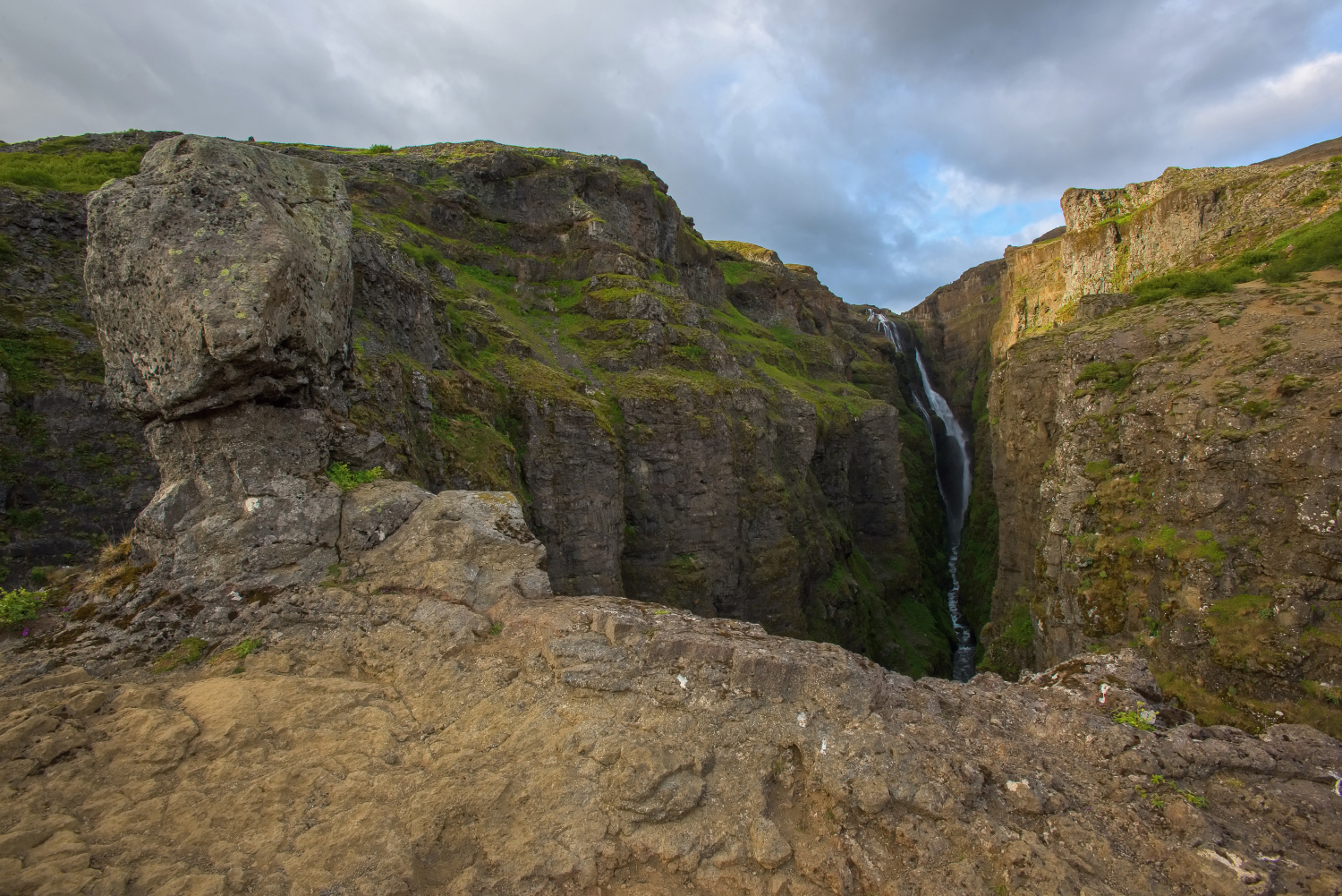 The Glymur Waterfall (Iceland)