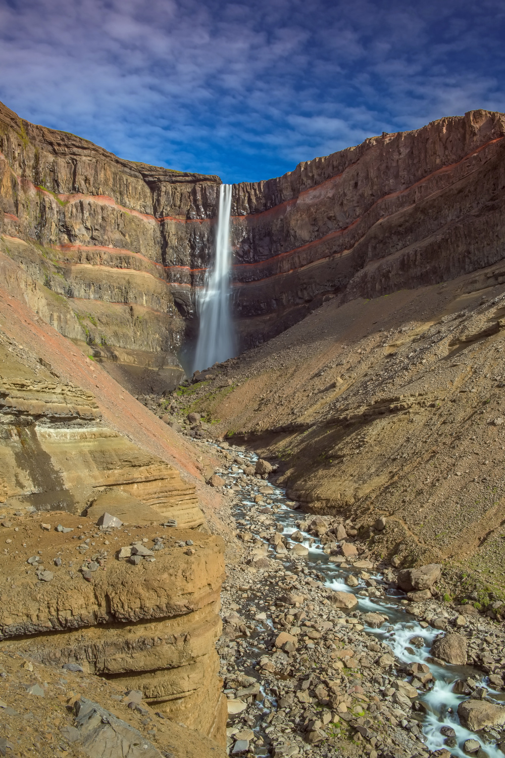 Hengifoss is the third highest waterfall in Iceland