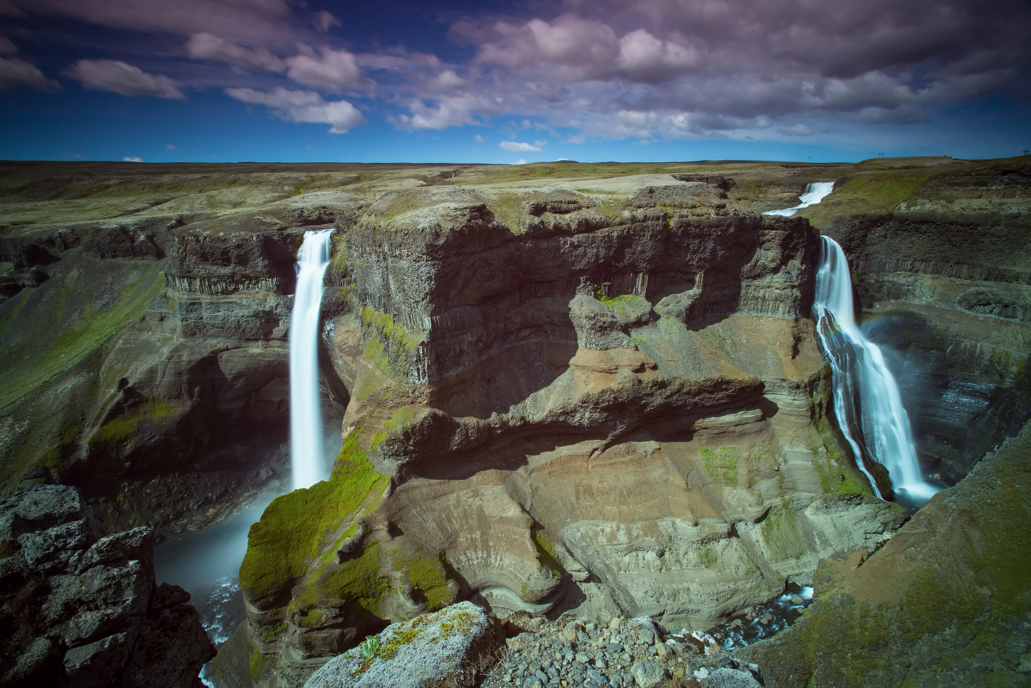 The Haifoss Waterfall (Iceland)