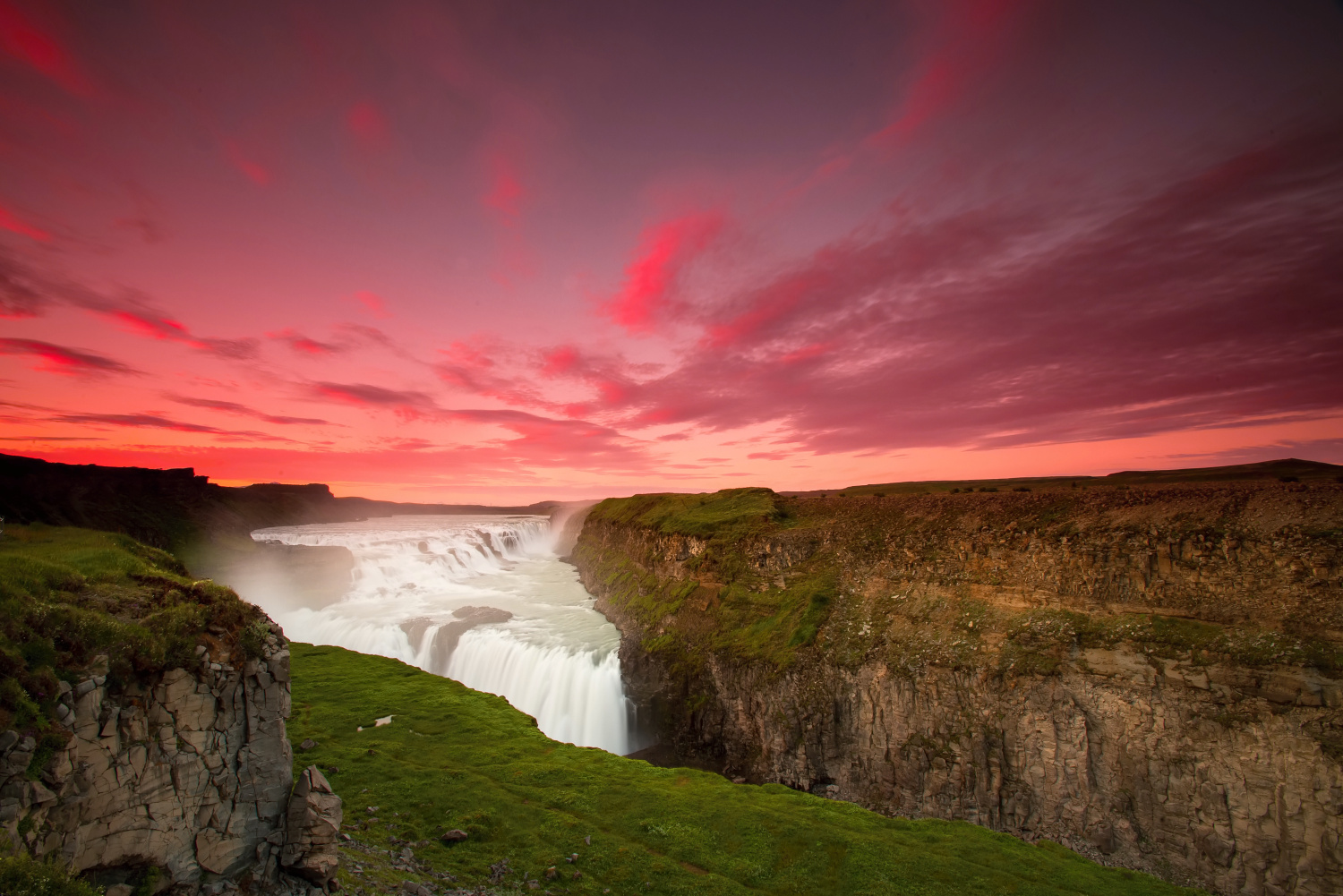 The Gullfoss Waterfall (Iceland)