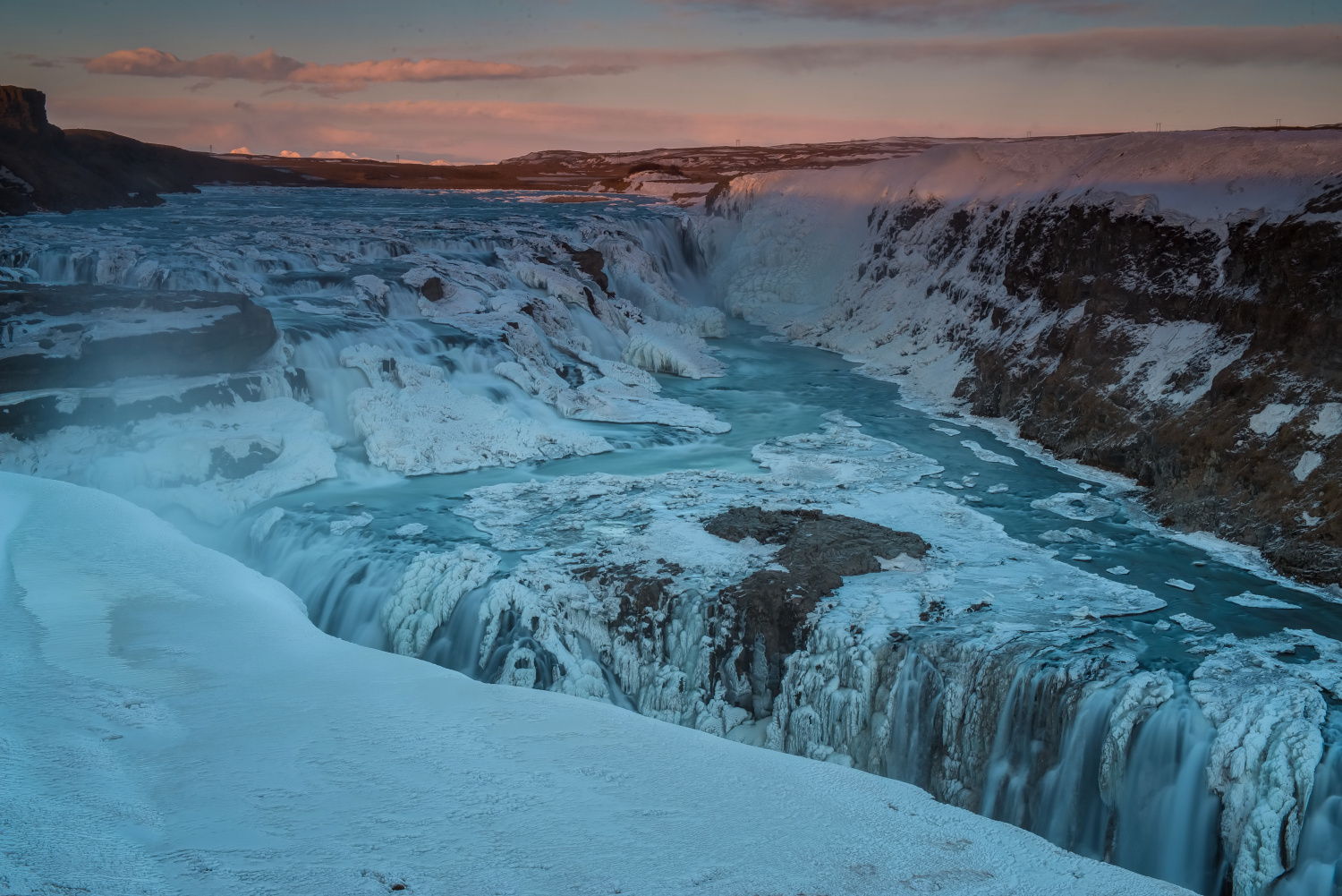 The Gullfoss Waterfall (Iceland)