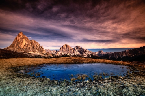 Amazing autumn in Dolomites