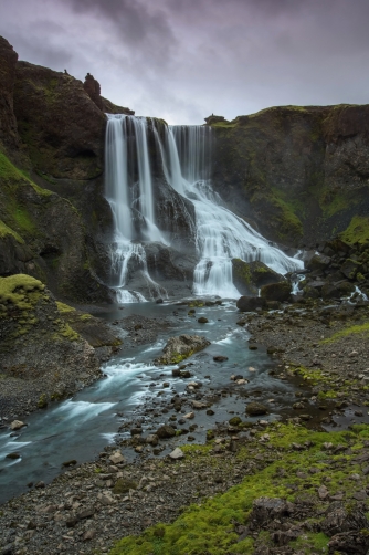 The waterfall Fagrifoss (Iceland)