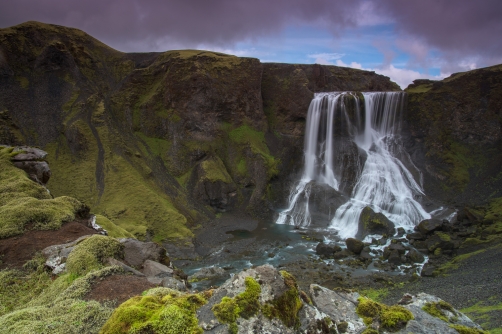 The waterfall Fagrifoss (Iceland)