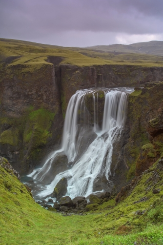 The waterfall Fagrifoss (Iceland)