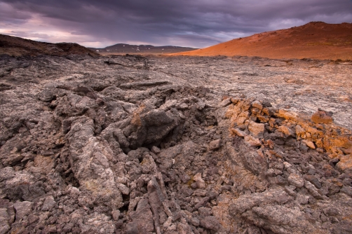 The Krafla is volcanic area in Iceland