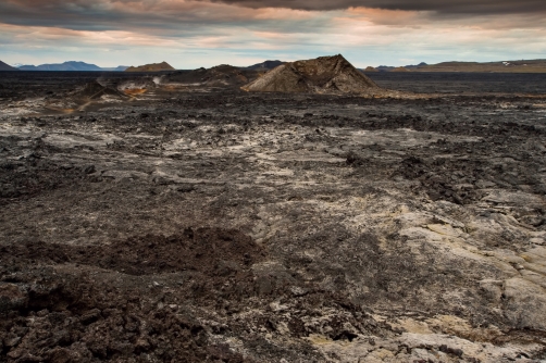 The Krafla is volcanic area in Iceland