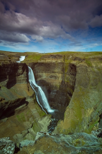 The Haifoss Waterfall (Iceland)