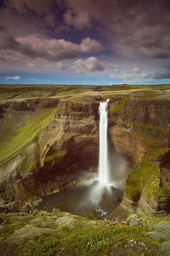 The Haifoss Waterfall (Iceland)