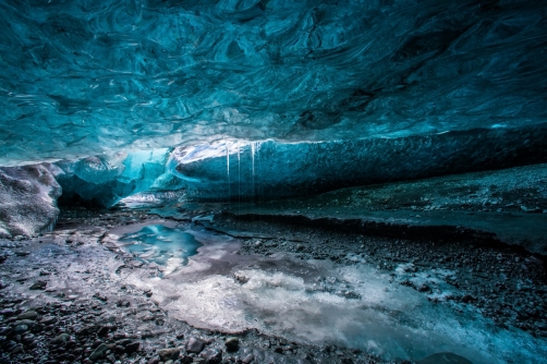 Ice Caves or Crystal Caves in Icelandic...
