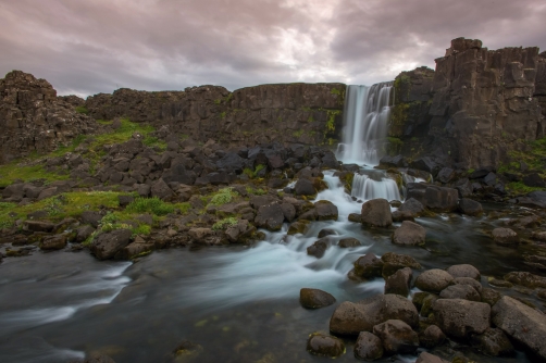 The Oxaráfoss Waterfall (Iceland)