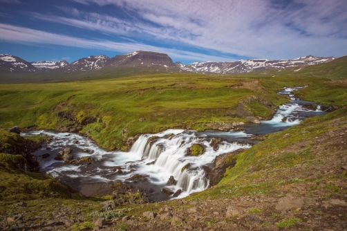 The Dyrfjollfoss Waterfall (Iceland)