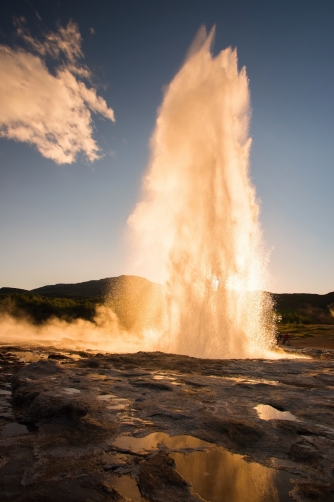 Strokkur is a fountain geyser (Iceland)